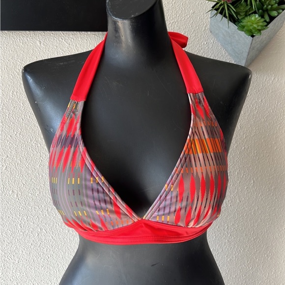 Prana Other - Prana Size Medium Orange Swim Top Carmine Pink Desert Geo Lahari Bikini Top